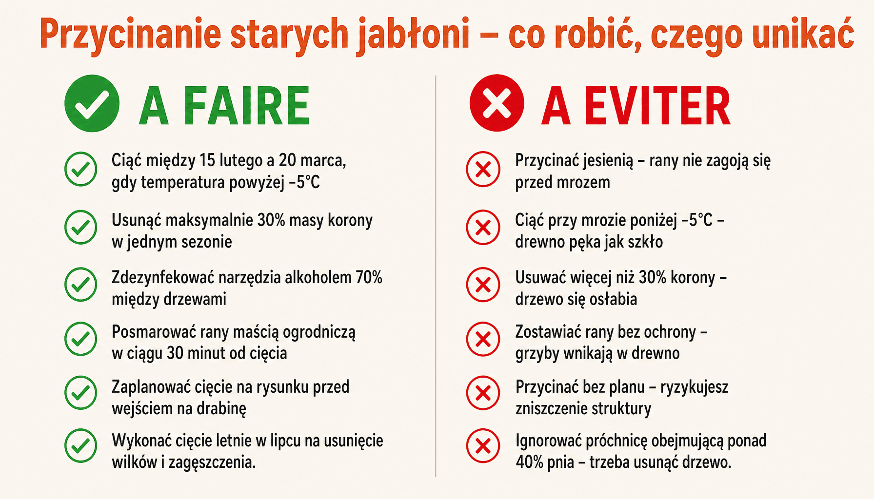 Jak przycinać stare jabłonie rysunki – instrukcja co robić i czego unikać przy cięciu zimowym