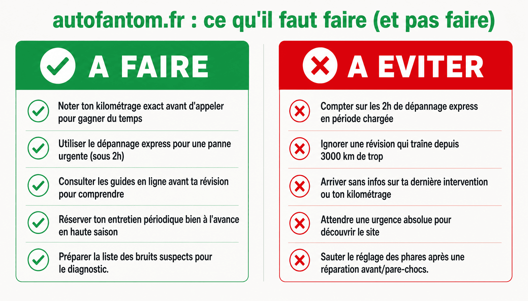 Guide pratique autofantom.fr : bonnes et mauvaises pratiques pour entretenir sa voiture en ligne