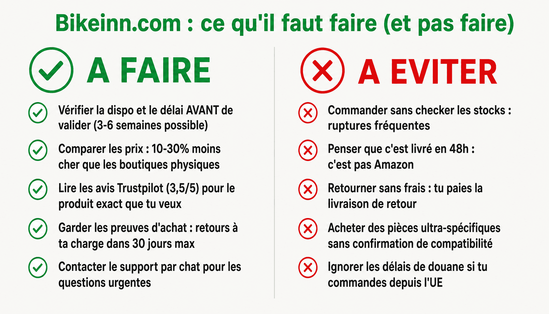 Guide pratique bikeinn.com : à faire et à éviter avant de commander sur cette boutique vélo en ligne