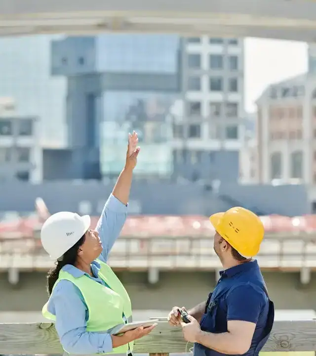 A Man and Woman Talking About Architecture