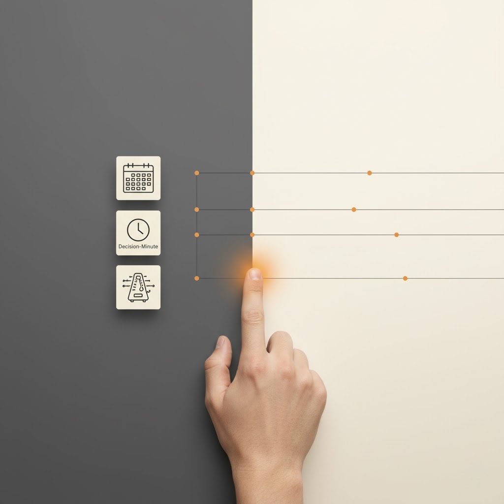 CadenzAI – Entscheidungs-Slots und Decision-Minute im Meeting