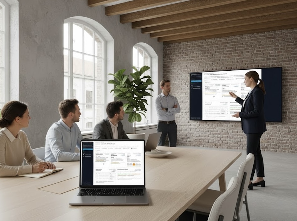 Visualisierung des digitalen Decision-OS Werkzeugkoffers