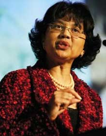 Minister of Agriculture, Forestry and Fisheries Tina Joemat-Pettersson.