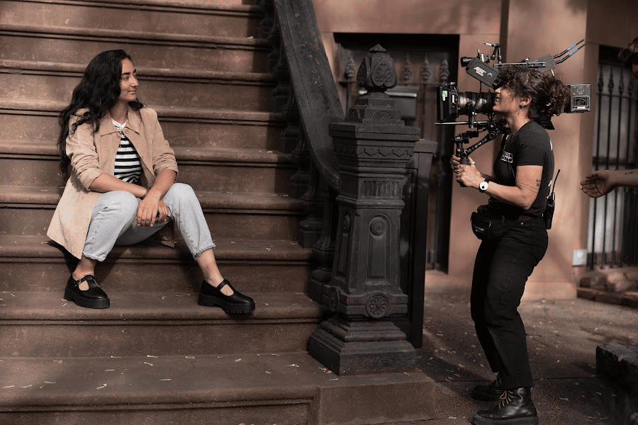 a person filming another