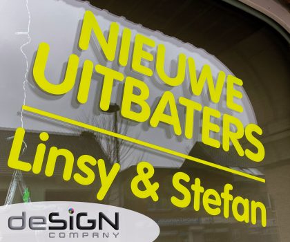 Fluo gele uitgesneden sticker