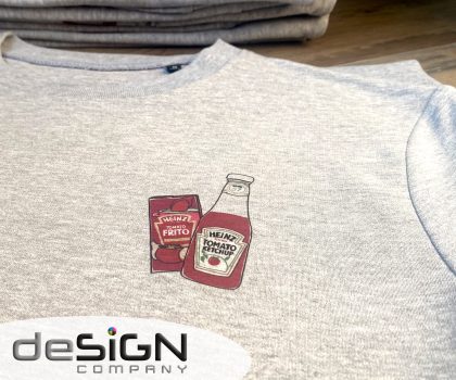 Sweater met full color opdruk