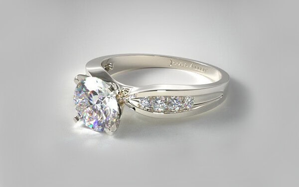 Channel setting diamond ring