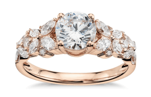 Petal Garland Diamond Engagement Ring