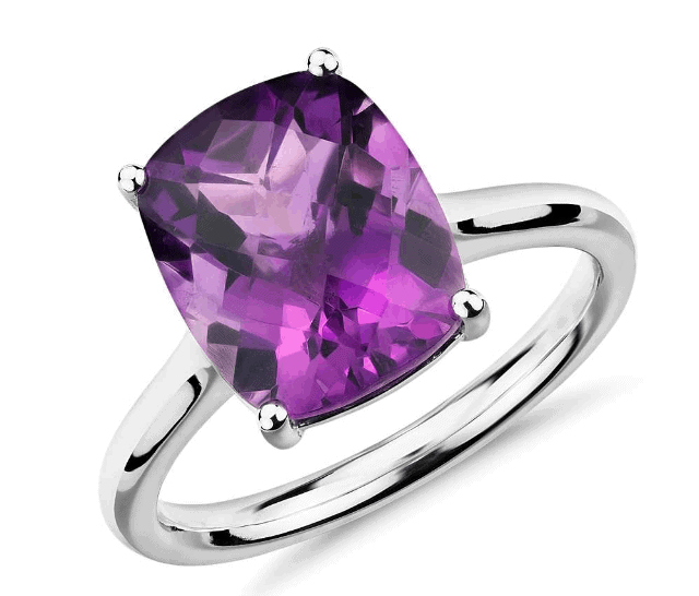 February Birthstone Amethyst Ring