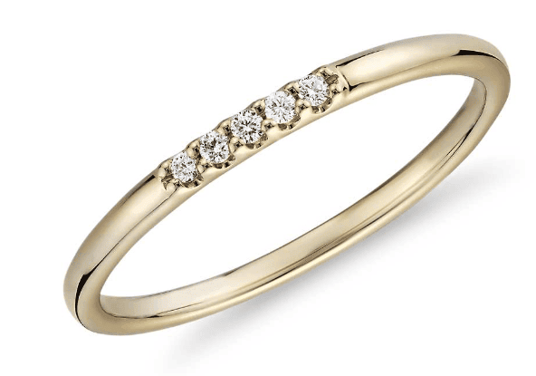 Ultra Mini Diamond Pave Stackable Fashion Ring