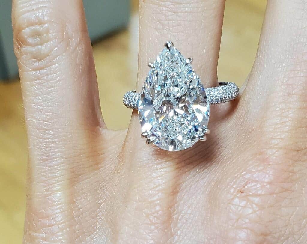 8ct H VS2 Pear Shape Diamond from Abe Mor