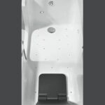 Baignoire à porte balnéothérapie combiné douche siège élévateur