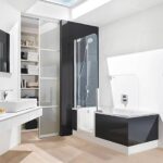 Baignoire à porte combiné douche