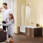 Baignoire à porte combiné douche
