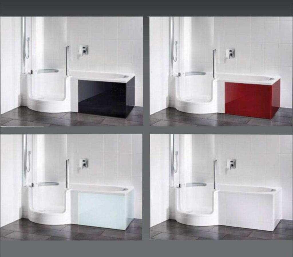 Baignoire à porte combiné douche