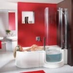 Baignoire à porte combiné douche