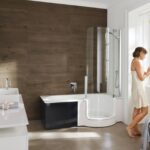 Baignoire à porte combiné douche