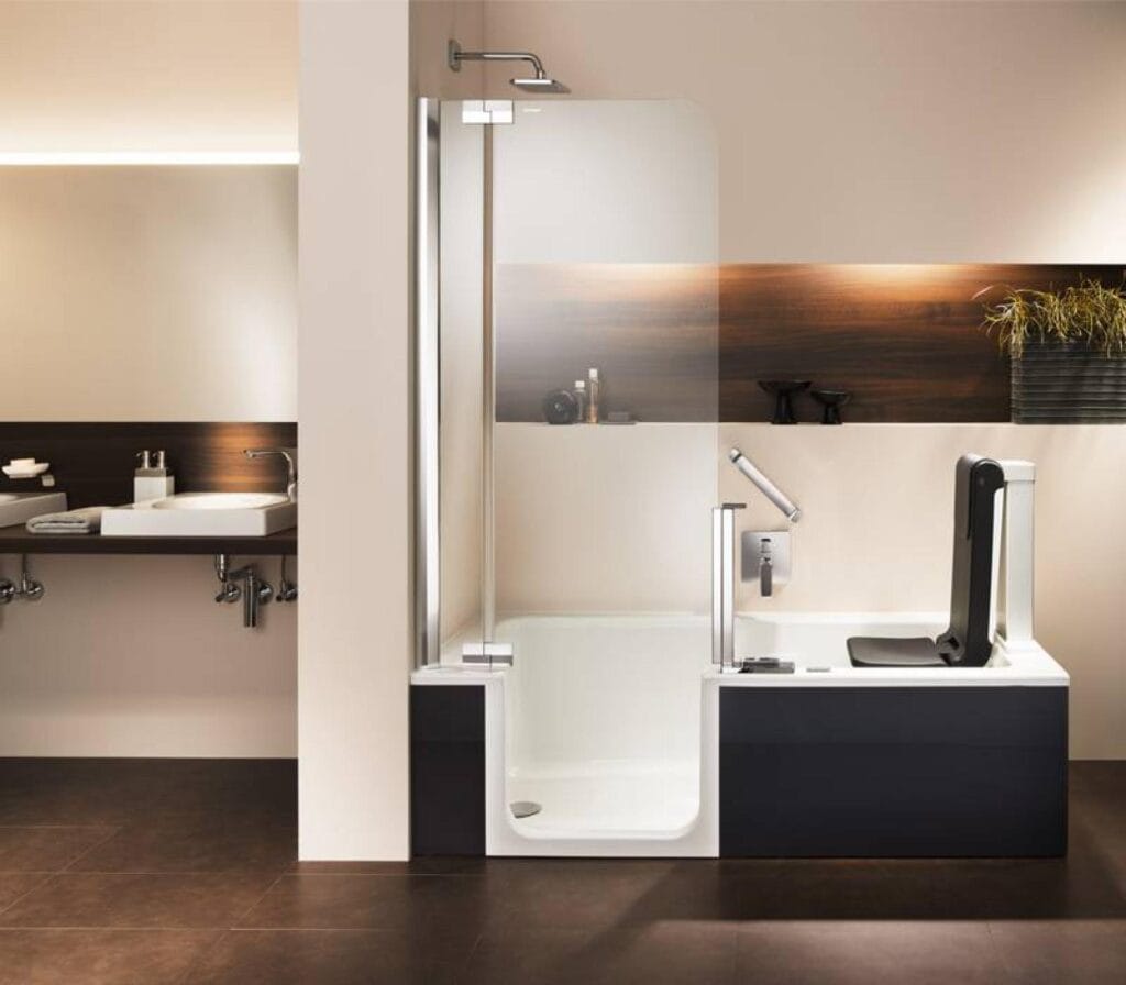 baignoire à porte sénior combiné bain douche sécurisée