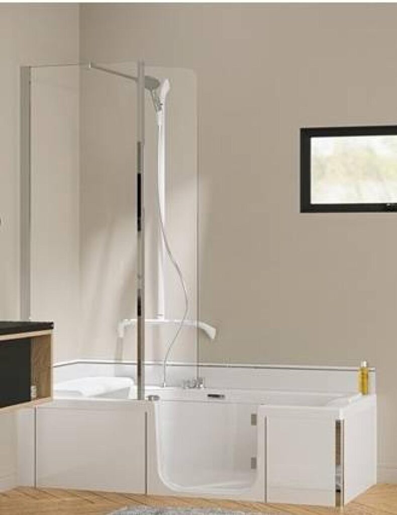 combiné bain douche baignoire à porte sénior kineduo kinedo