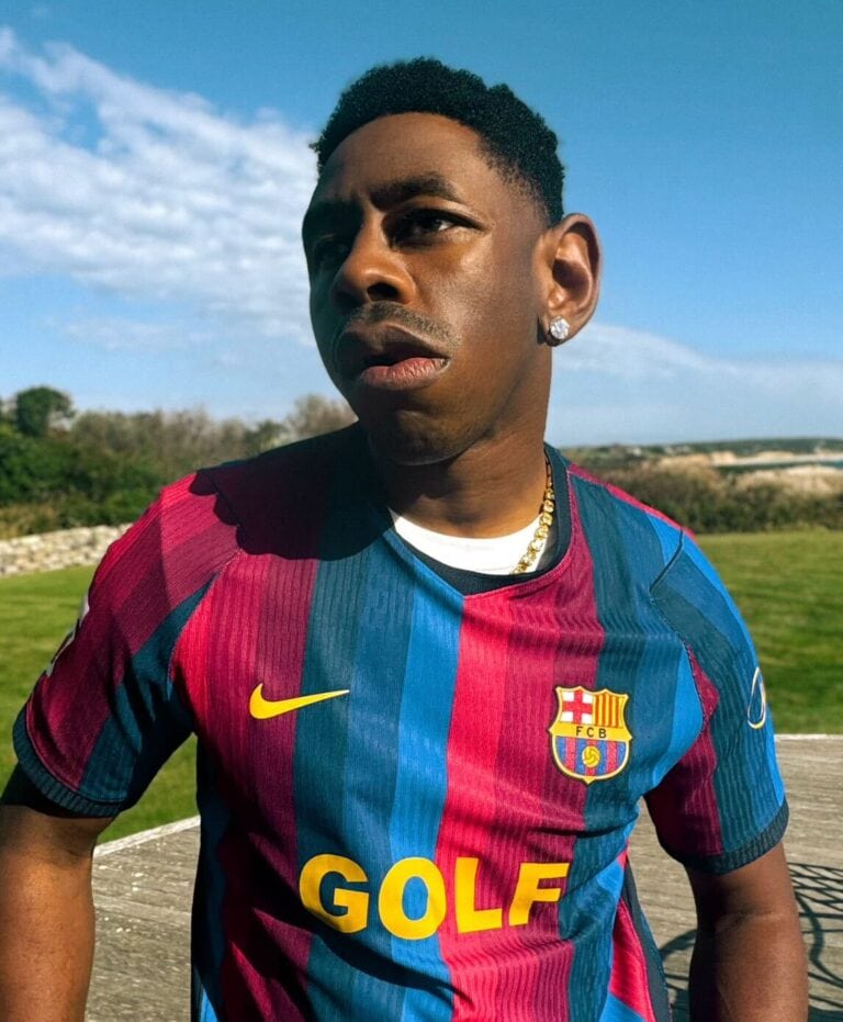 Spotify cede o próprio logo da camisa do Barça a Tyler, The Creator no Clásico