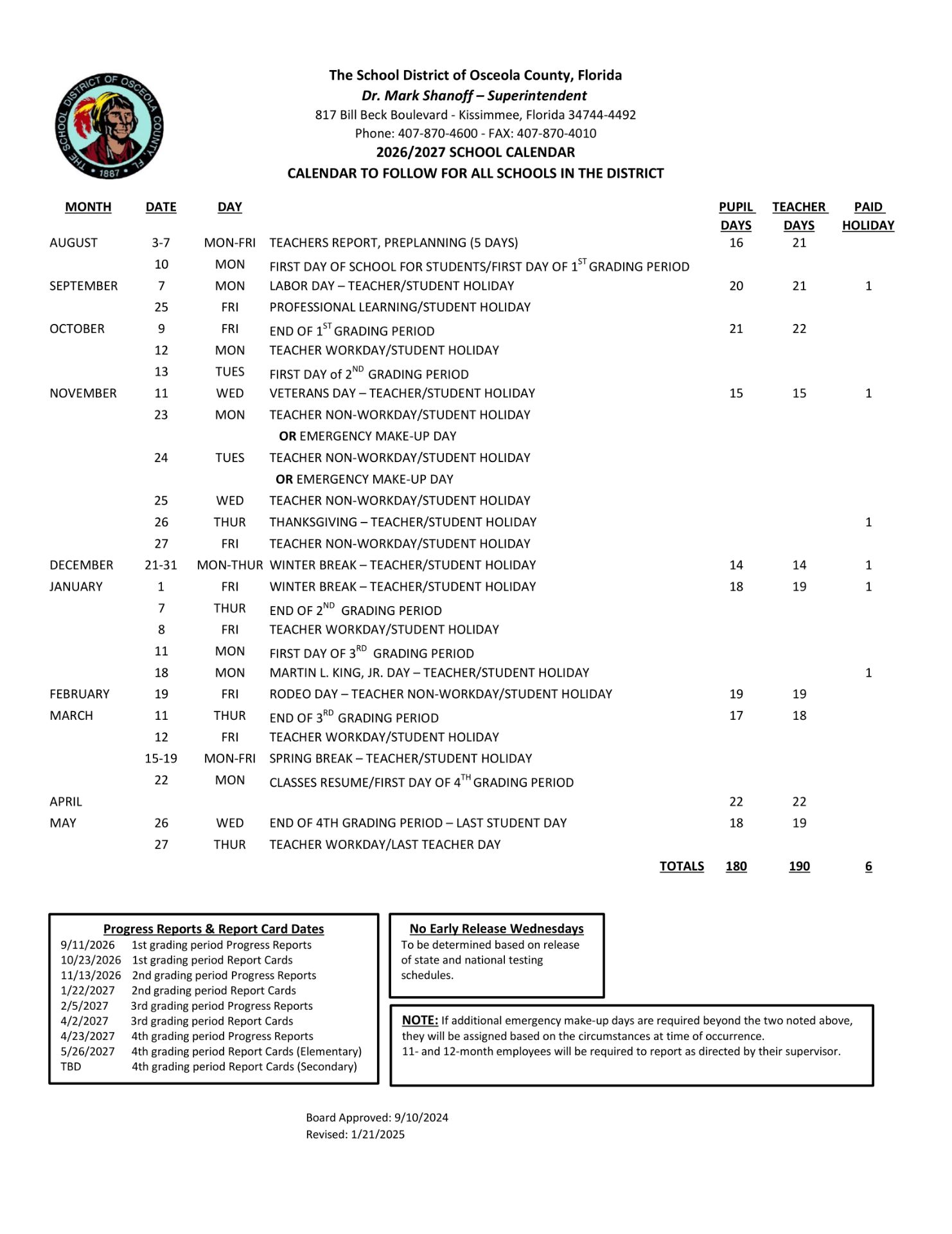 Osceola County, FL 26-27 Calendar Updated PDF