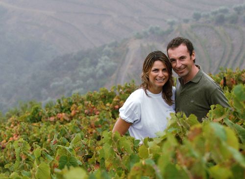 Sandra y Jorge en los viñedos