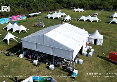 Clear Span Event Tent Combinations for Food Carnival