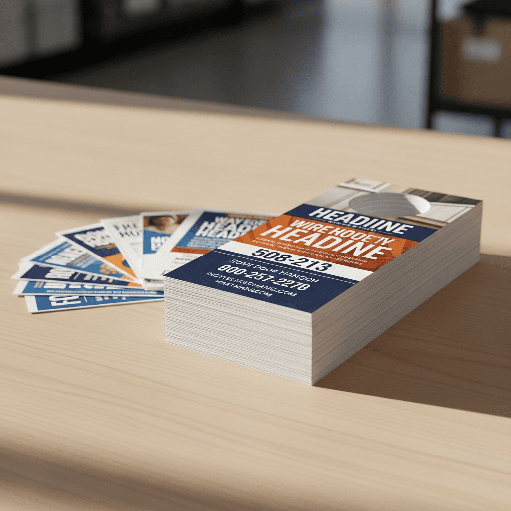 Printed door hangers for neighborhood marketing