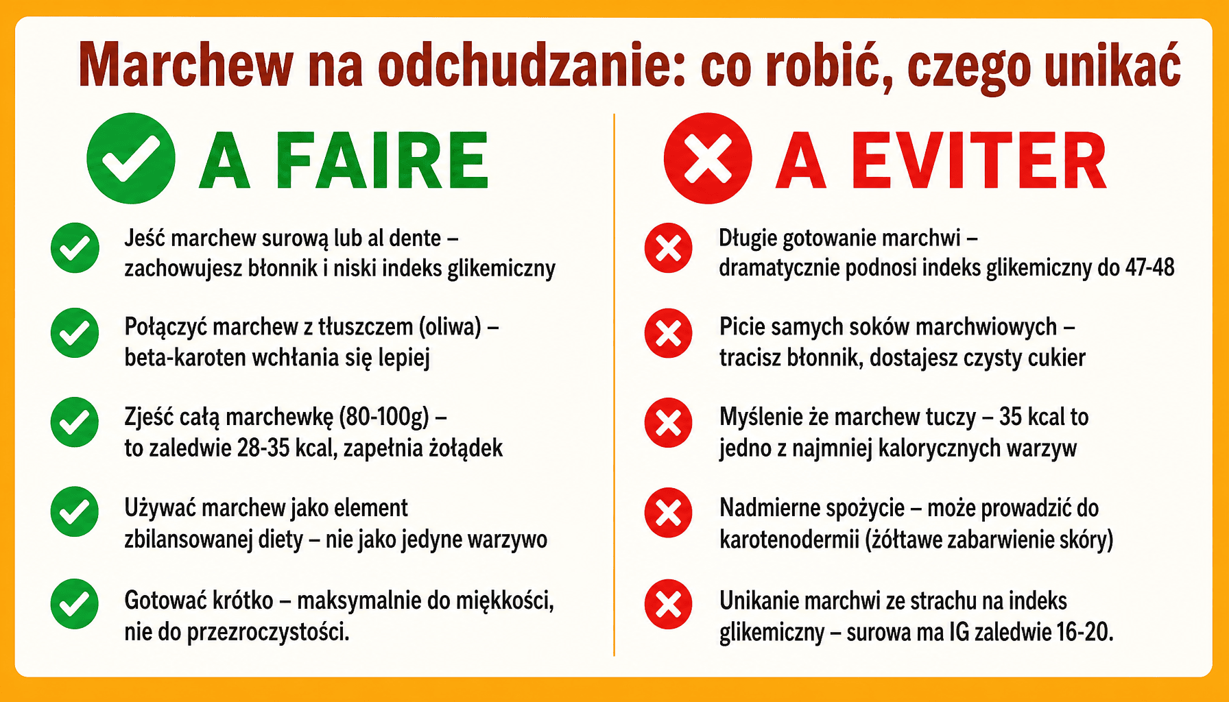 Marchew na odchudzanie - poradnik co jeść i czego unikać przy diecie redukcyjnej