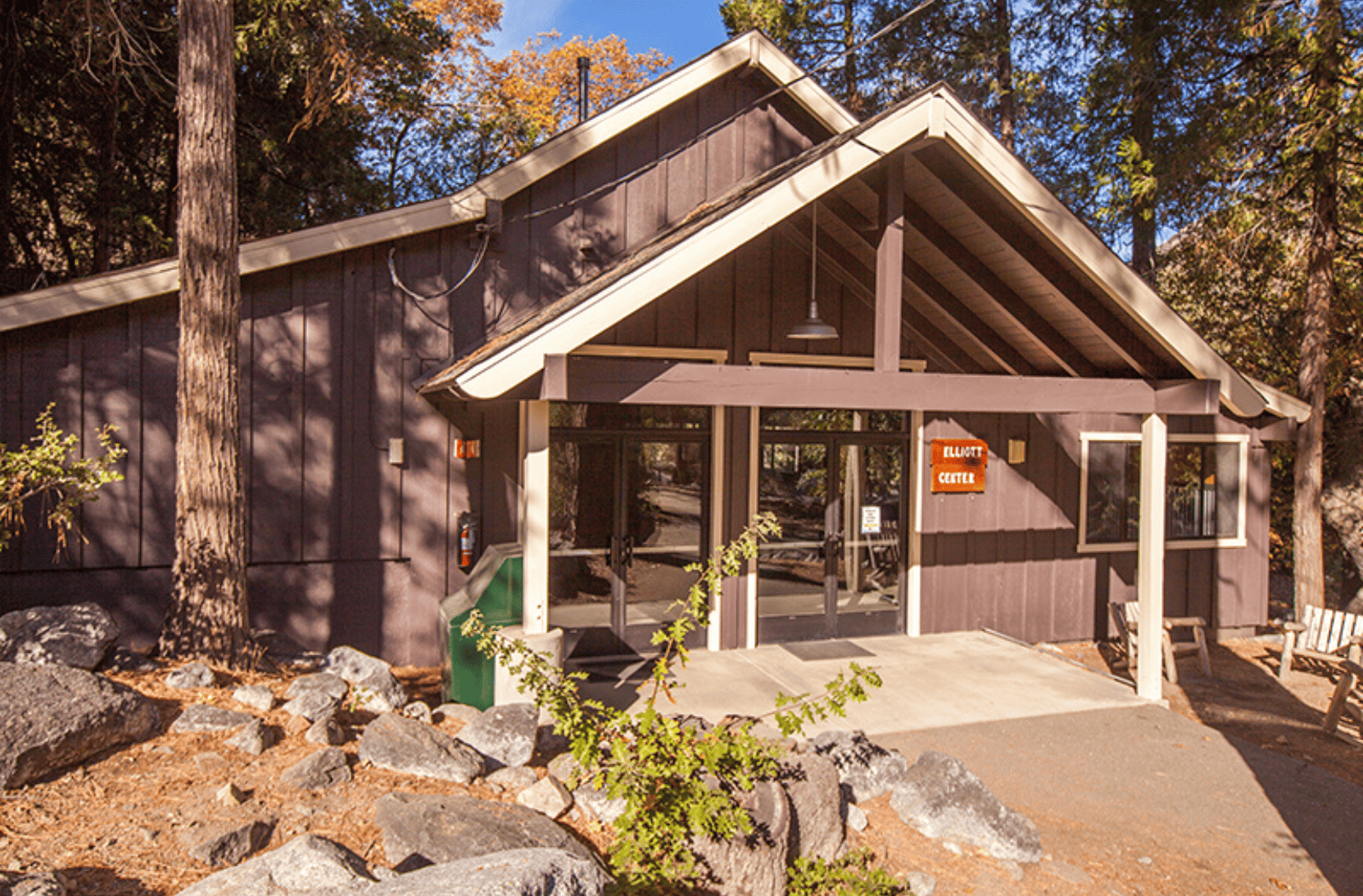 Outside view of Elliott Meeting Space in Forest Home