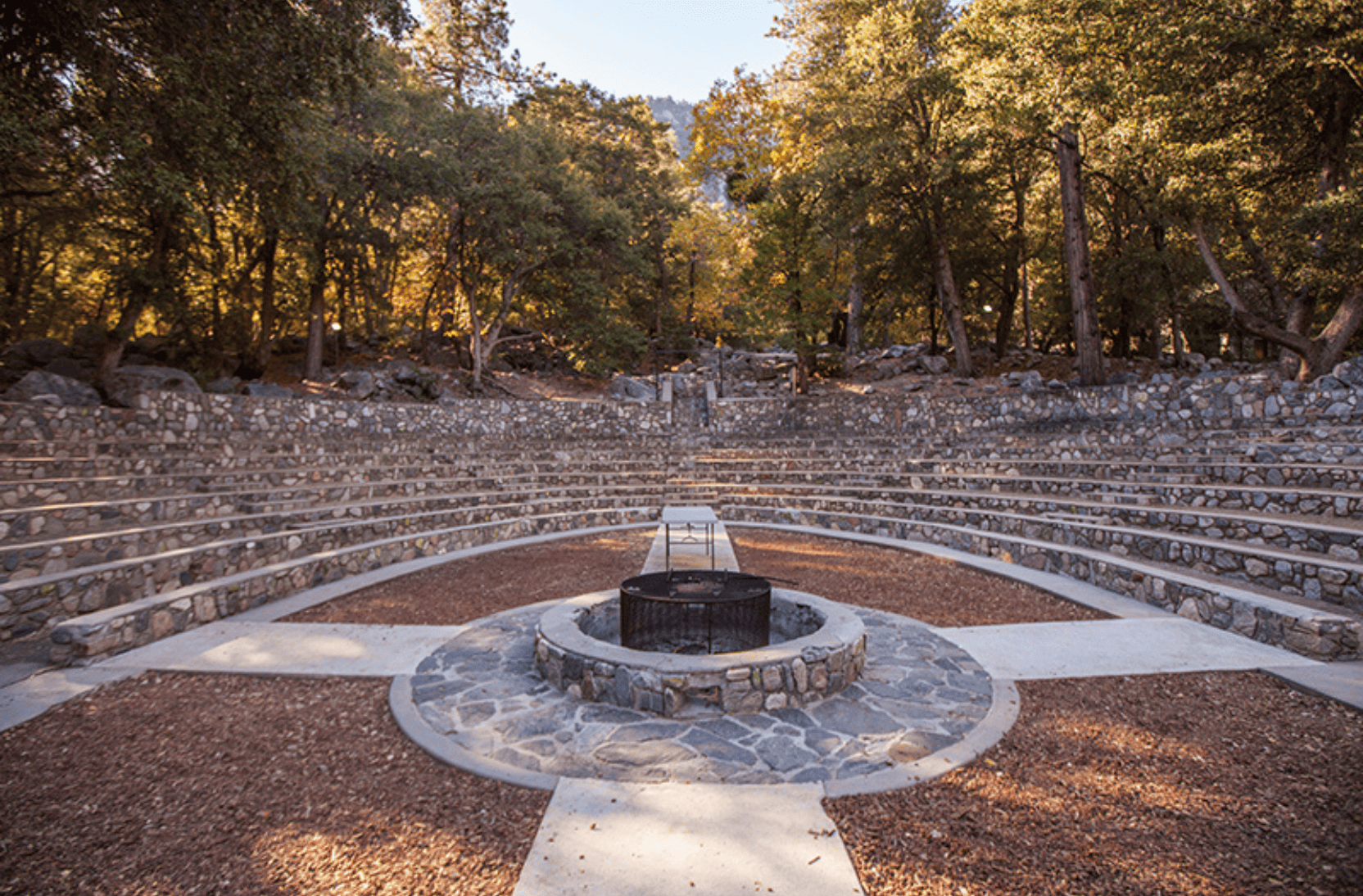 Center of outdoor amphitheater at Forest Home