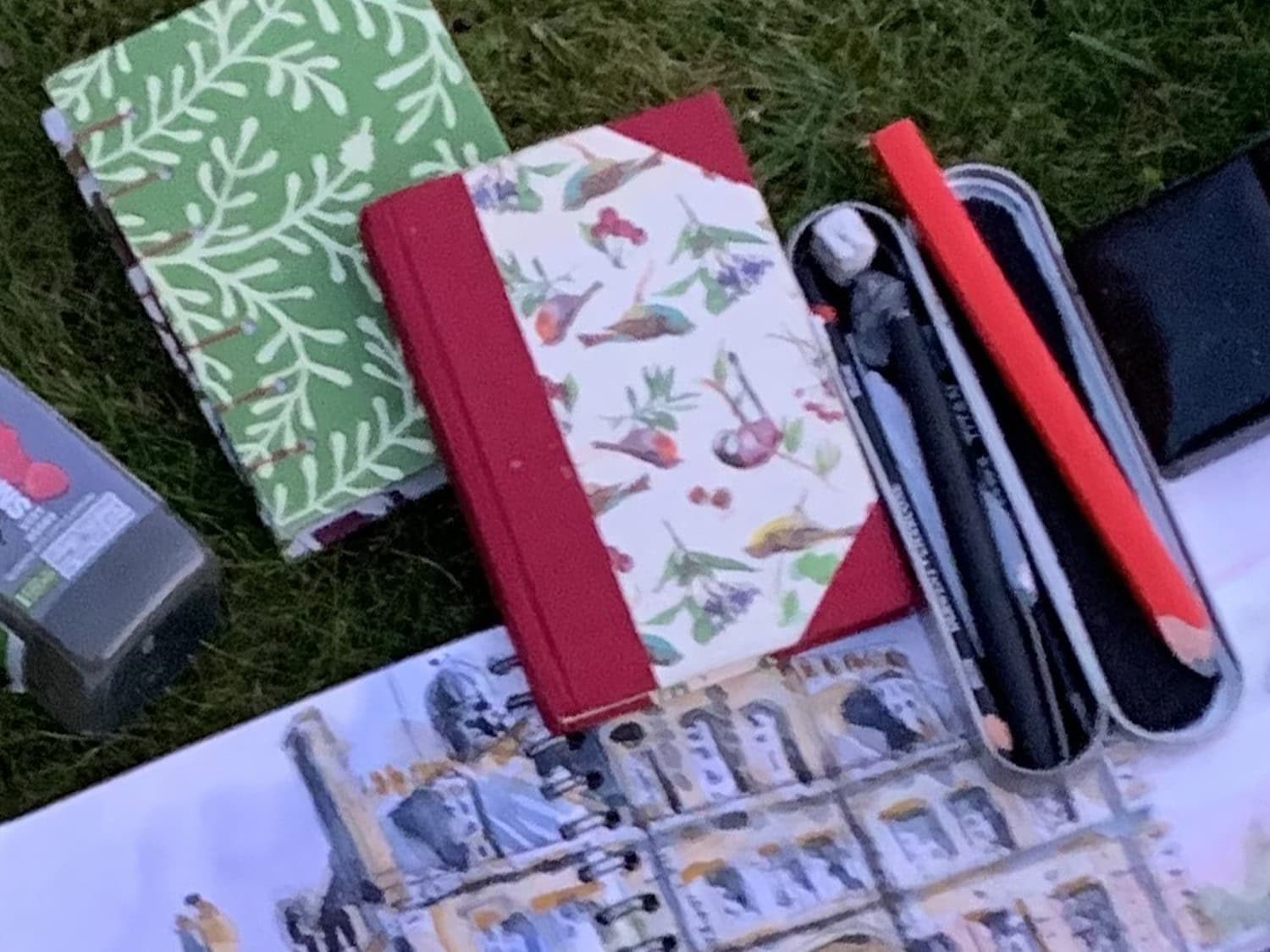 sketch kit on grass