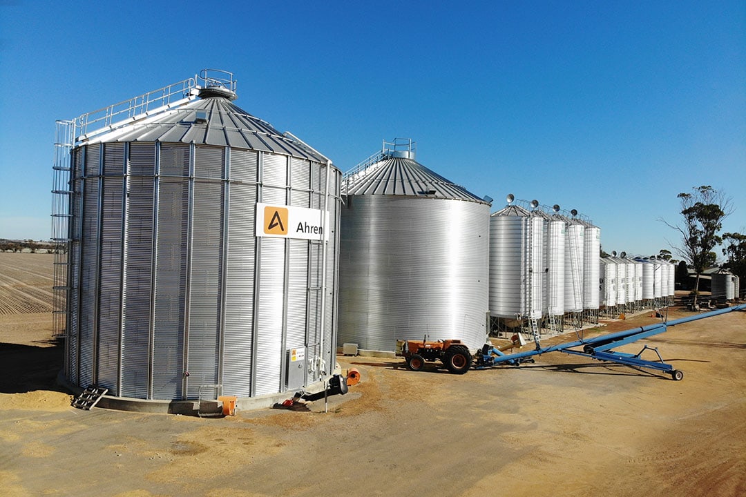 Silos at Bungalla Farming. - Photo: Reinder Prins