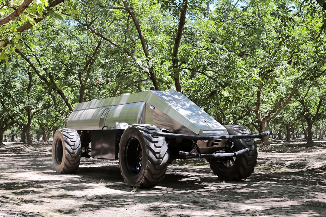 GUSS is 100% driverless. It was designed to remove the operator from the tractor and instead use software to drive the vehicle. – Photo: Crinklaw Farm Services