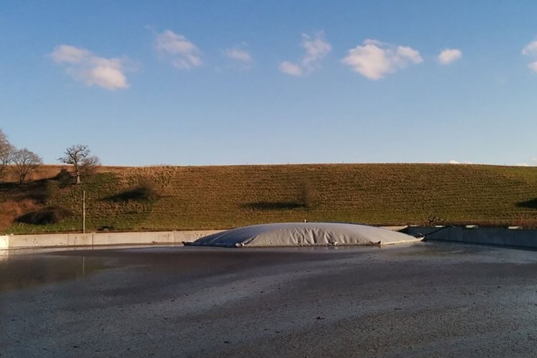 The lagoonQUBE from Qube Renewables in the UK floats in the manure lagoon and captures methane. Each modular, hexagonal units covers 94m2. - Photo: Qube Renewables