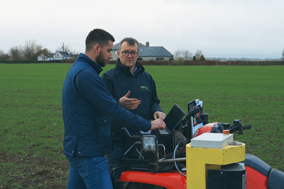 John Smith, general manager at Finnegan’s Farm (left): “We decided to look for a new way of working because we, like most farmers, could see that we’d be facing a lot of challenges going forward, environmentally and operationally.” - Photo: Topcon