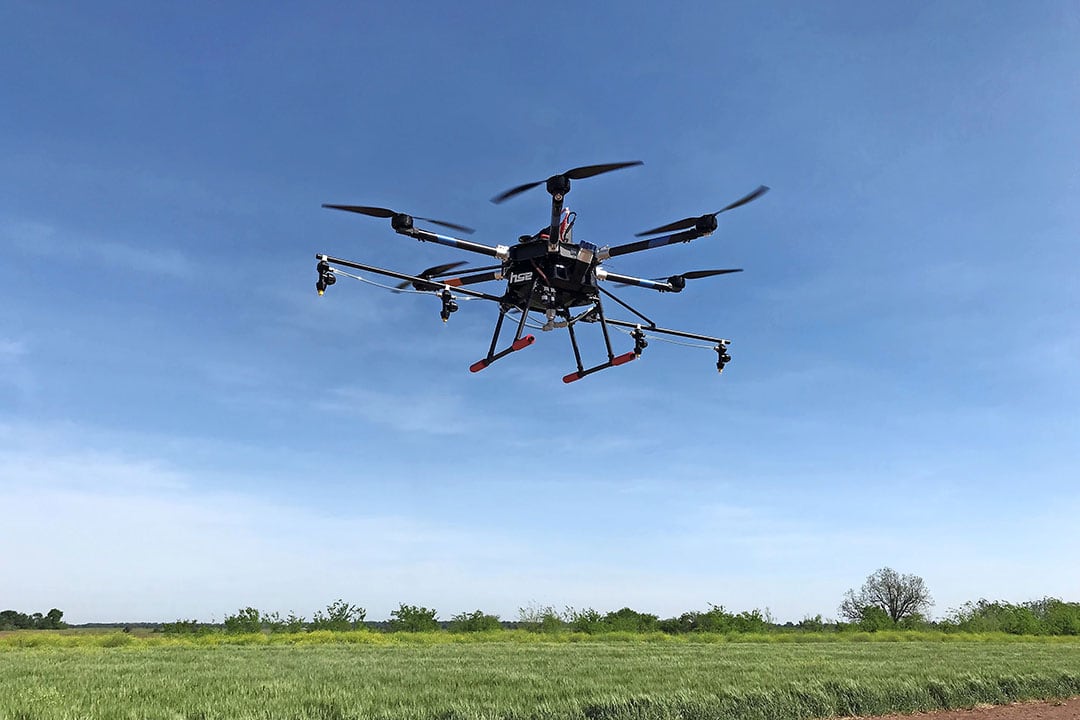 Crop spraying via drone is already popular, especially in Asian countries. DroneDeploy says many farmers are eager to invest in drone spraying. - Photo: Dan Martin