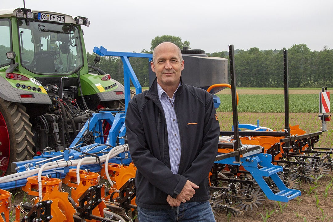 Stefan Kiefer, Head of Innovation in Crop Production at Amazone: “Farmers in Europe are using a certain row width not only for the crop that is planted, but also for management purposes.” - Photo: Amazone