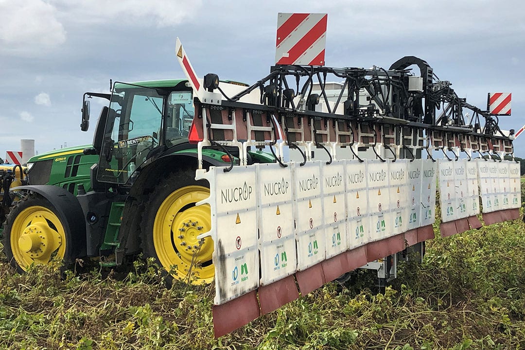 Up to 16, 75cm wide x 1m long units, which contain a set of negative and positive applicators, can deliver up to 10kW/m depending on the crop biomass. - Photo: Nucrop