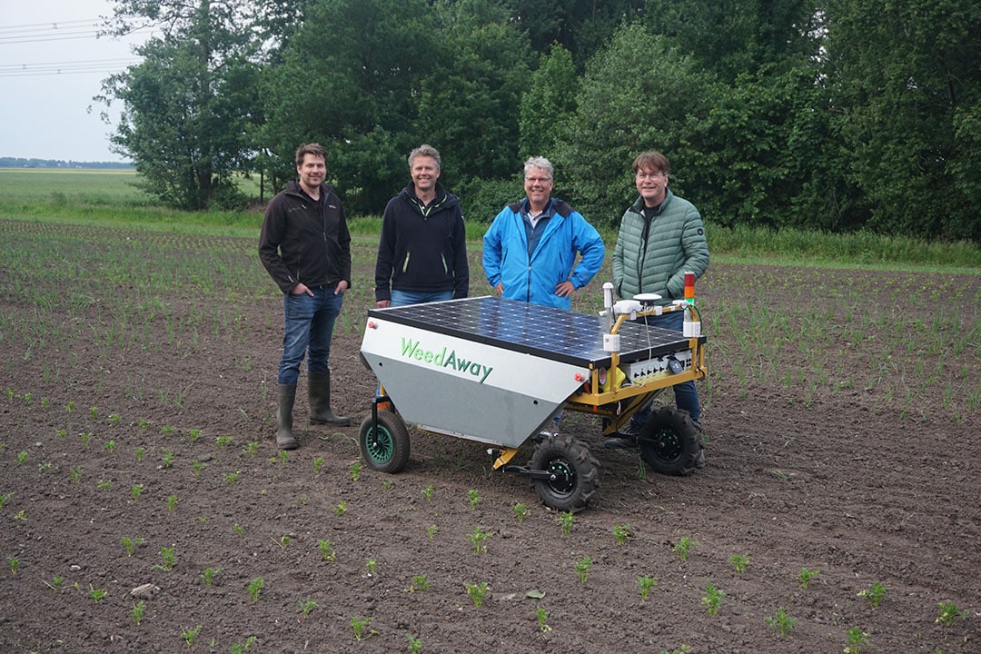 The four founders of WeedAway with from left to right Leks Bolderdijk, René Bultje, Gert Maneschijn and Alfred Velthuis. - Photo: WeedAway