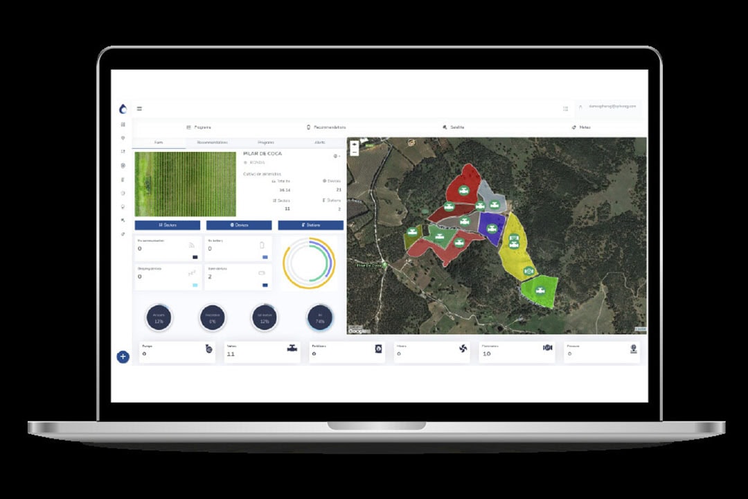 The network of IoT modules creates a digital twin of the entire irrigation system, which monitors irrigation in real time and can be controlled directly. - Photo: BayWa