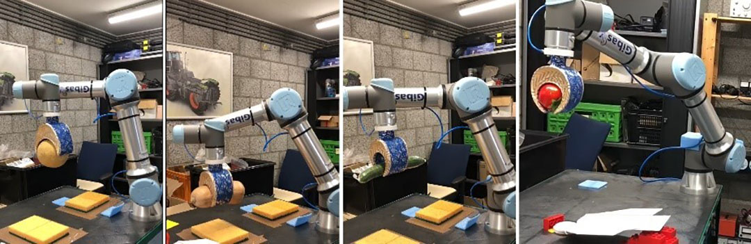 The soft agro-food robotics project is aimed to design versatile robots, grippers made out of soft materials in order to deal with the natural variability in food product such as shape, size and softness.