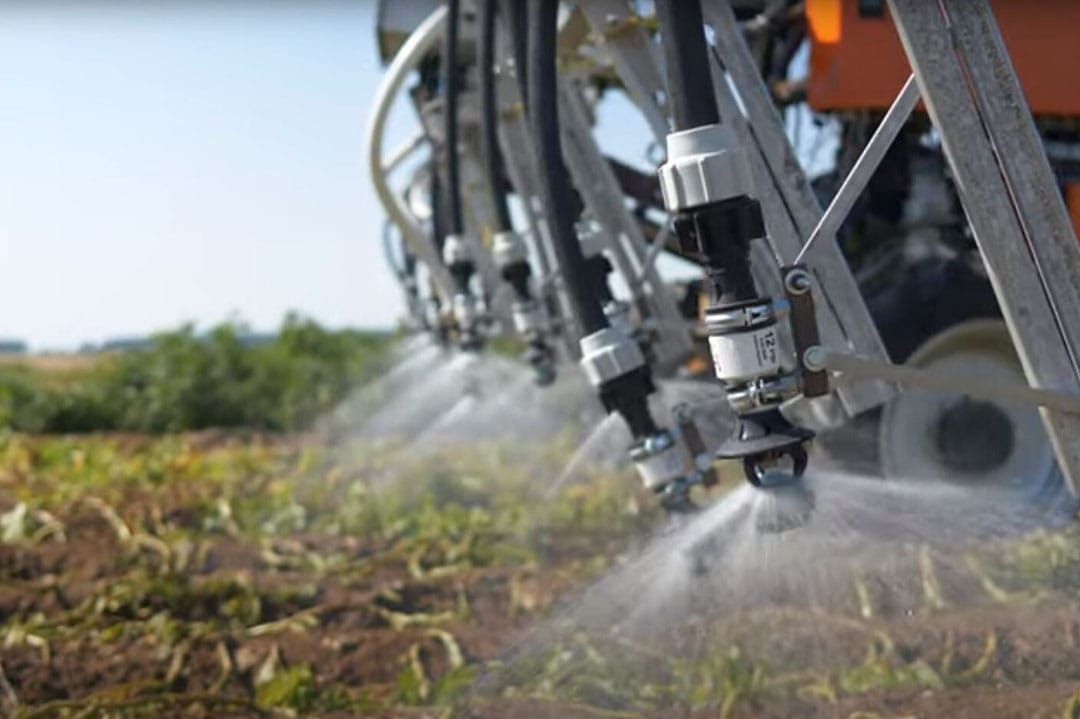 Crops are irrigated at close range. - Photo: Osiris Agriculture