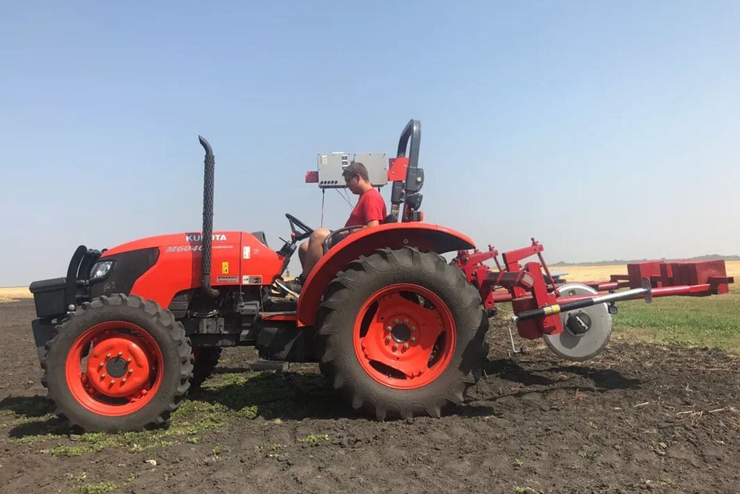 The unit will be available as a universal mount that fits on a tiller or planter, a three-point mount for a tractor, and as a self-contained unit.