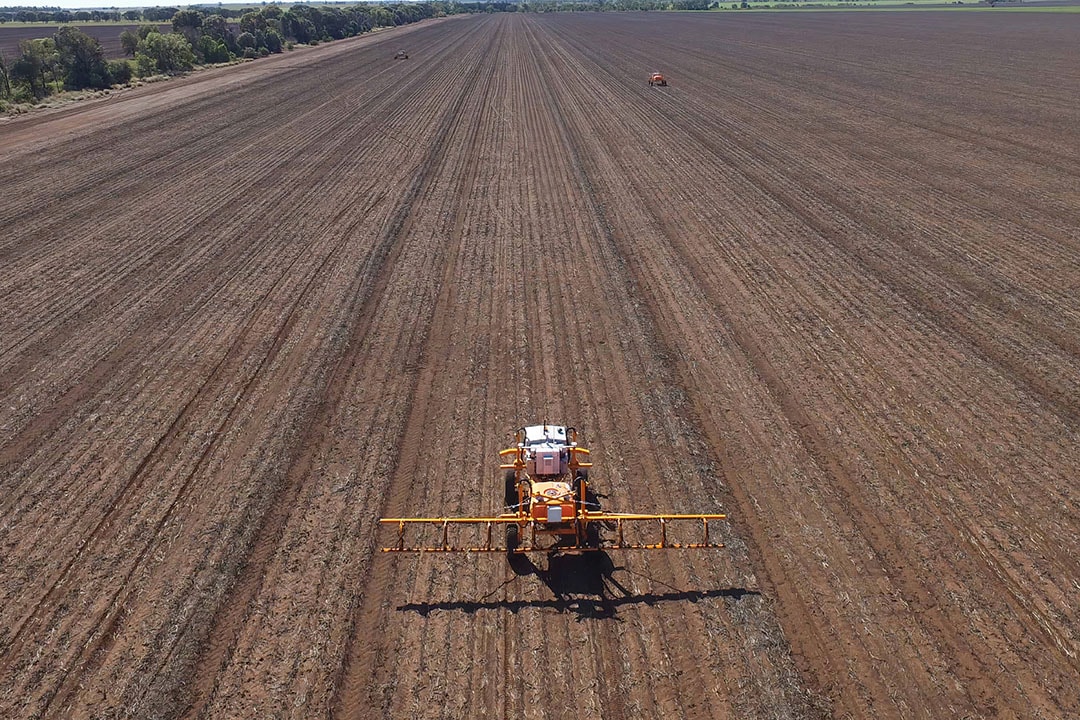 In 2022 that SwarmBot robots have successfully been deployed to farmers who covered over 1.3 million commercial acres, operated for 64,000 hours, and reduced pesticide inputs by an estimated 780 tons. - Photo: SwarmFarm Robotics