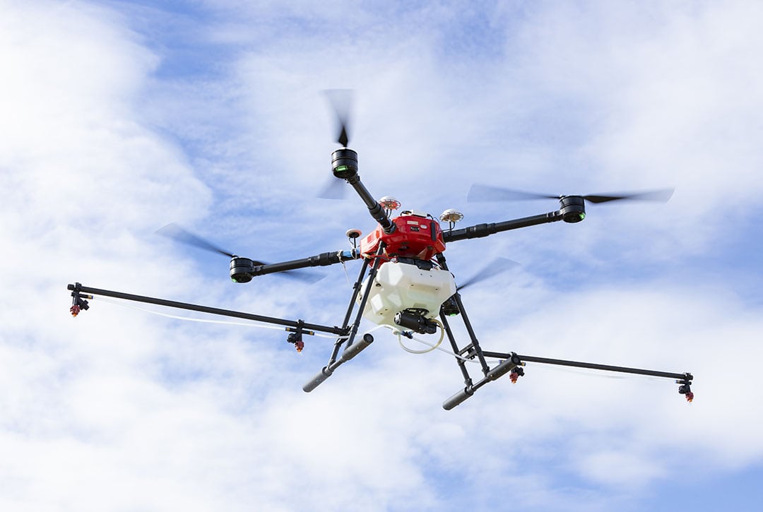 Researchers suggest a swath offset, with careful consideration of wind speed, is included in best management practice guidance for drone applications.