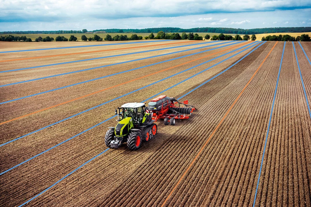 The tramline management makes work easier when seeding or planting.