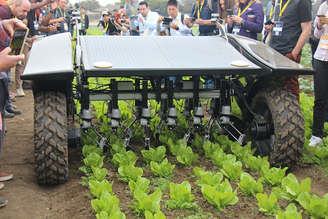 Australian company SeedSpider introduced their WeedSpider hoeing robot and smart weeder.