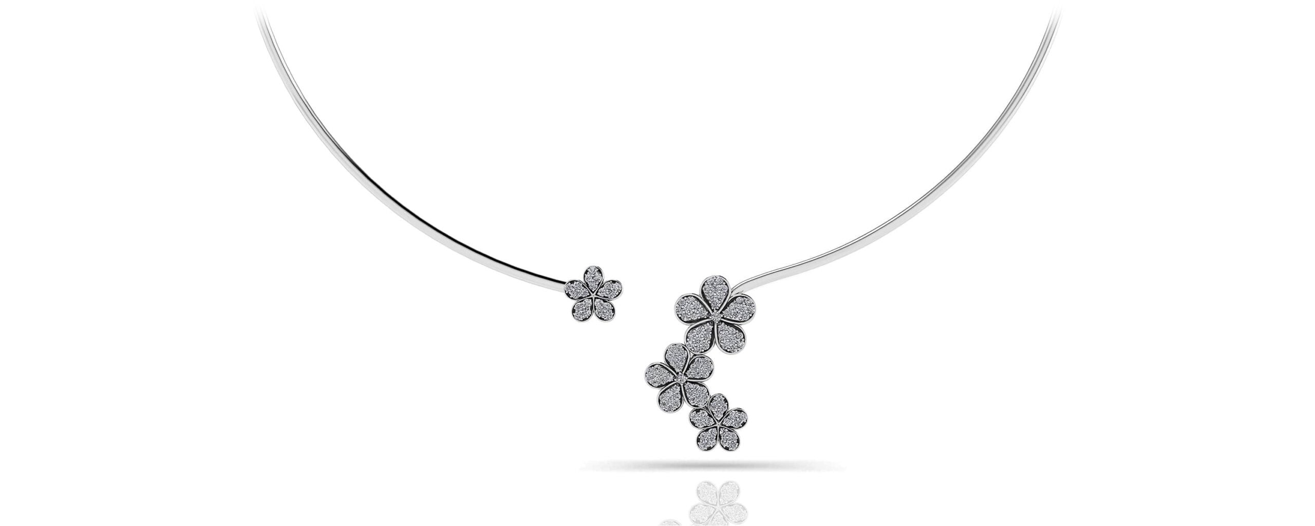 Diamond Flower Choker