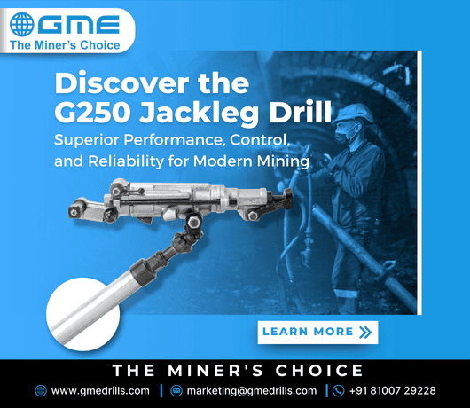 Discover the G250 Jackleg Drill: Superior Performance, Control, and Reliability for Modern Mining
